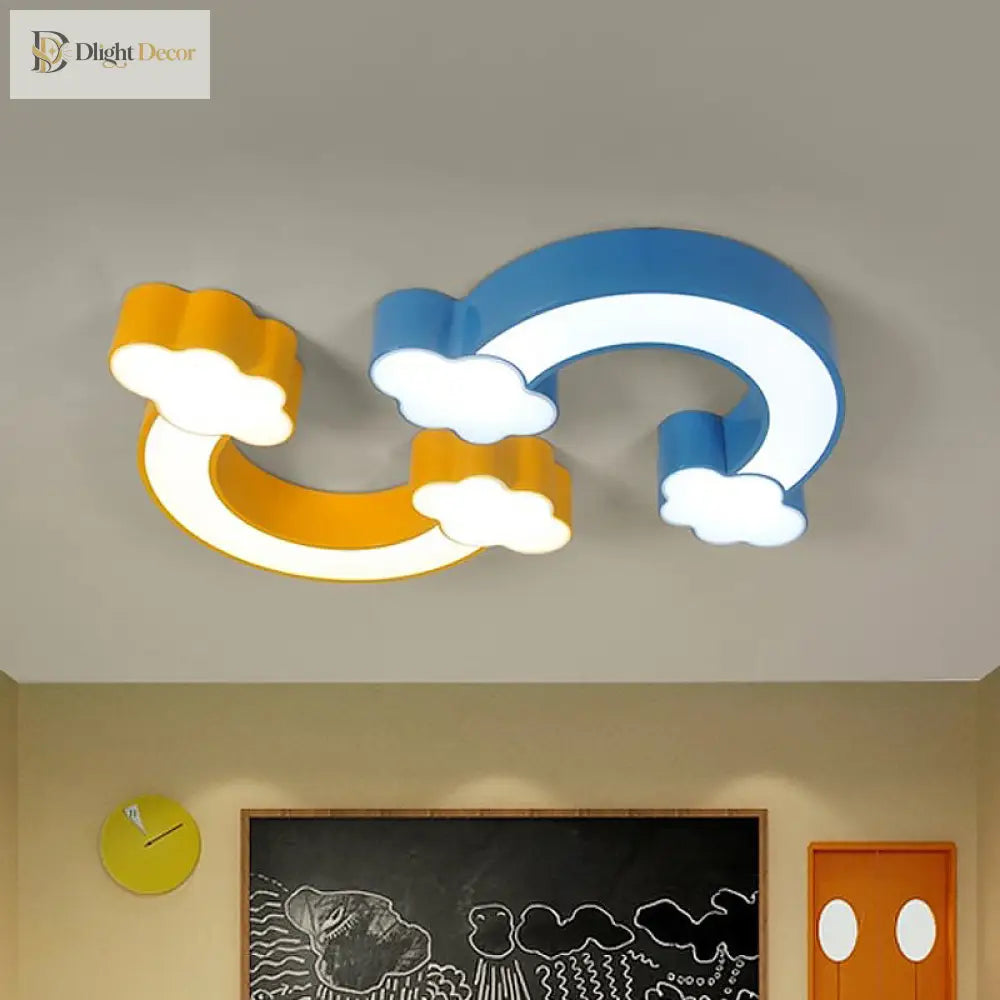Whimsical Rainbow Led Ceiling Light For Kids
