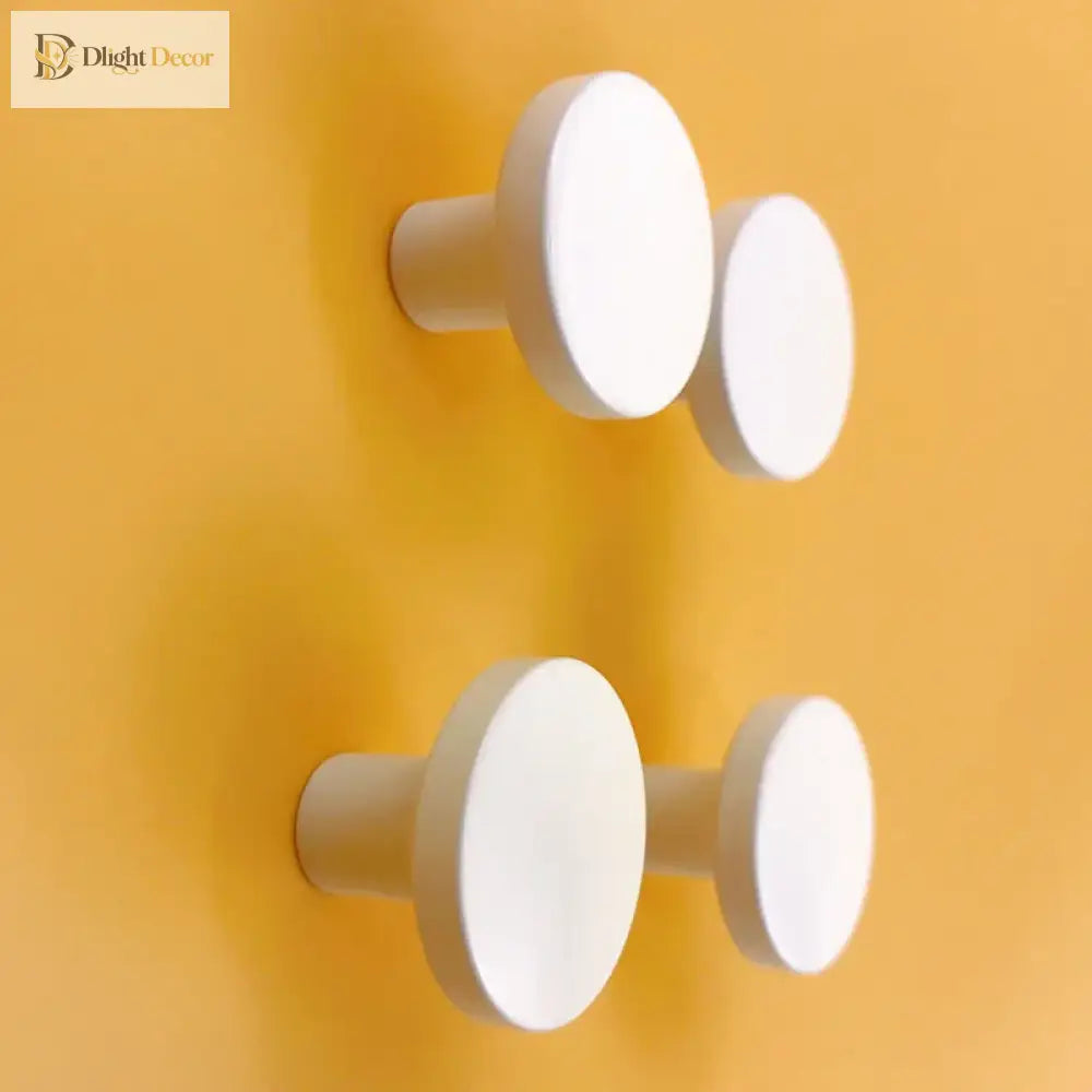 White Brass Cabinet Knobs – Round Drawer Pulls for Wardrobes and Furniture Doors knob