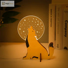 Wood And Acrylic Animals Led Night Light - Charming Decor For Children’s Bedrooms Table Lamp