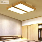 Wood Modern Minimalist Led Ceiling Lamp - Perfect For Bedroom Living Room Dining Kitchen And Study