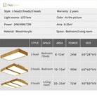 Wood Modern Minimalist Led Ceiling Lamp - Perfect For Bedroom Living Room Dining Kitchen And Study