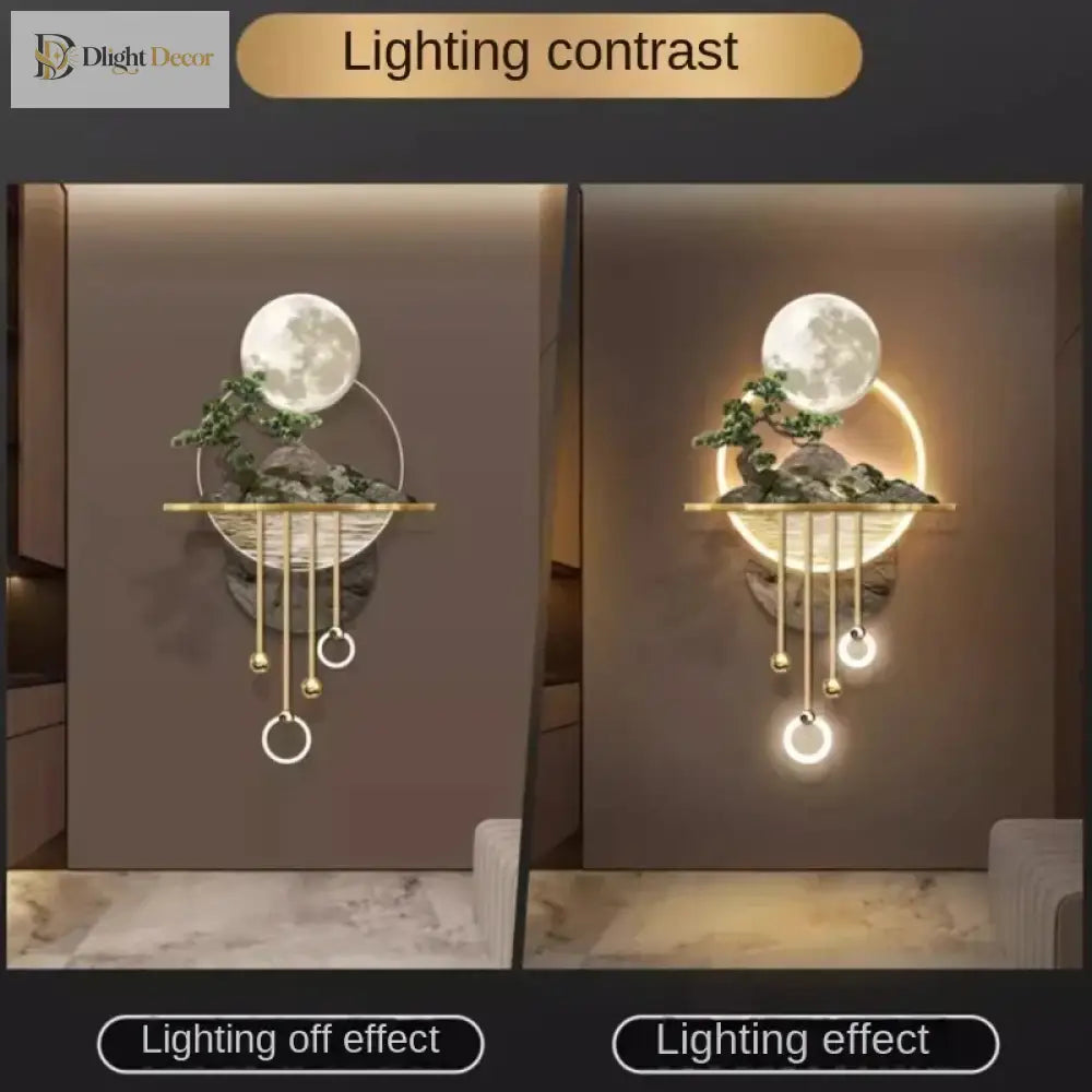 Dlight Decor 3D Wooden Landscape Wall Lamp Wall Art