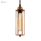 Zoe Vintage Industrial Pendant Light With Dark Rust Finish