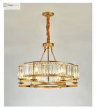 Zoe’s K9 Crystal Modern Glass Chandelier - Copper Luxury Hanging Lamp Chandelier