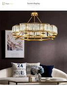 Zoe’s K9 Crystal Modern Glass Chandelier - Copper Luxury Hanging Lamp Chandelier