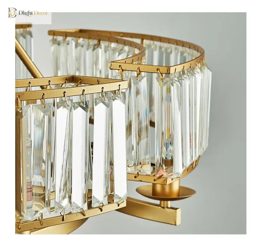 Zoe’s K9 Crystal Modern Glass Chandelier - Copper Luxury Hanging Lamp Chandelier