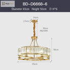 Zoe’s K9 Crystal Modern Glass Chandelier - Copper Luxury Hanging Lamp Chandelier