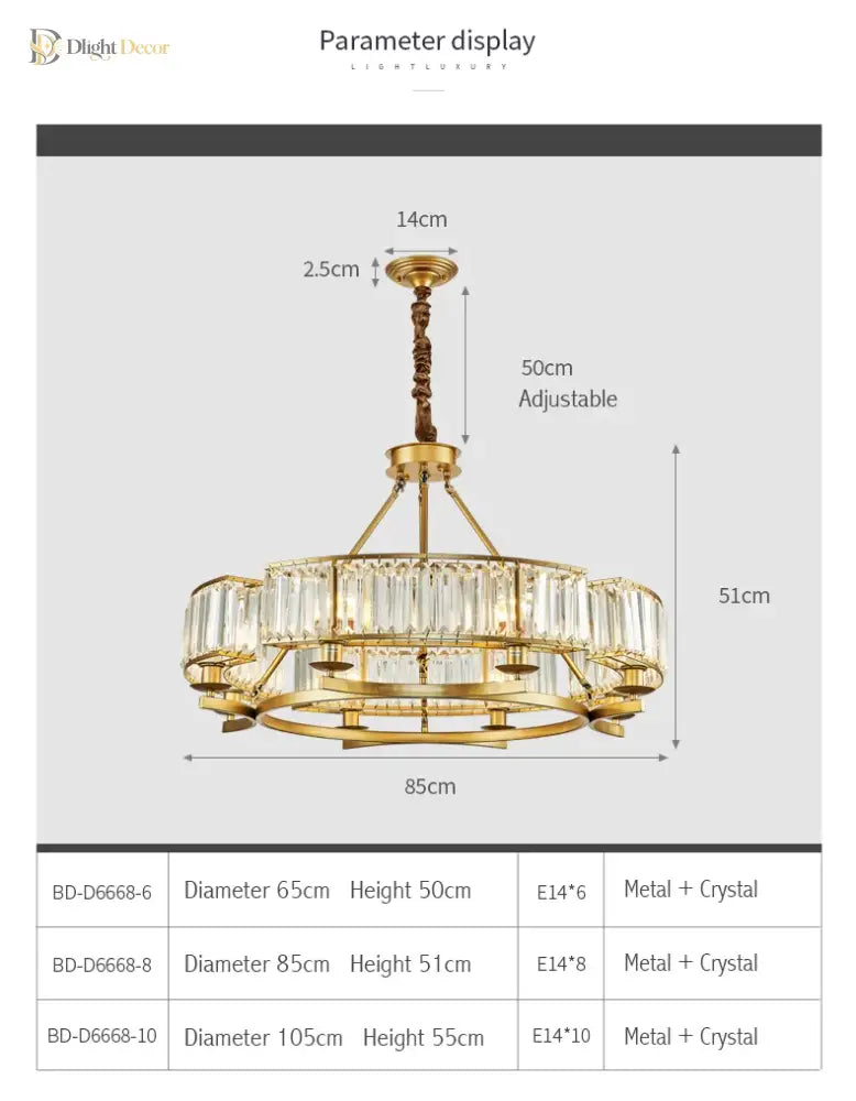 Zoe’s K9 Crystal Modern Glass Chandelier - Copper Luxury Hanging Lamp Chandelier