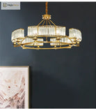 Zoe’s K9 Crystal Modern Glass Chandelier - Copper Luxury Hanging Lamp Chandelier
