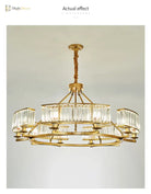 Zoe’s K9 Crystal Modern Glass Chandelier - Copper Luxury Hanging Lamp Chandelier