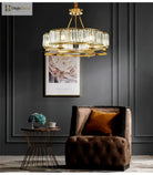 Zoe’s K9 Crystal Modern Glass Chandelier - Copper Luxury Hanging Lamp Chandelier