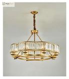 Zoe’s K9 Crystal Modern Glass Chandelier - Copper Luxury Hanging Lamp Chandelier