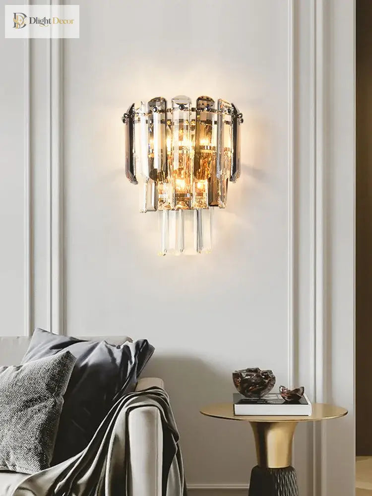 Zoe - Modern Minimalist Light Luxury Style Crystal Wall Lamp Living Room Tv Background Bedroom