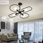 Zoey Modern Illumination: 4 - Light Black Ceiling Lamp